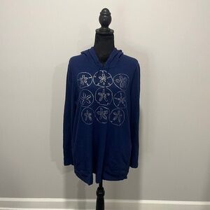 Chico’s Weekender Blue Hoodie Long sleeve